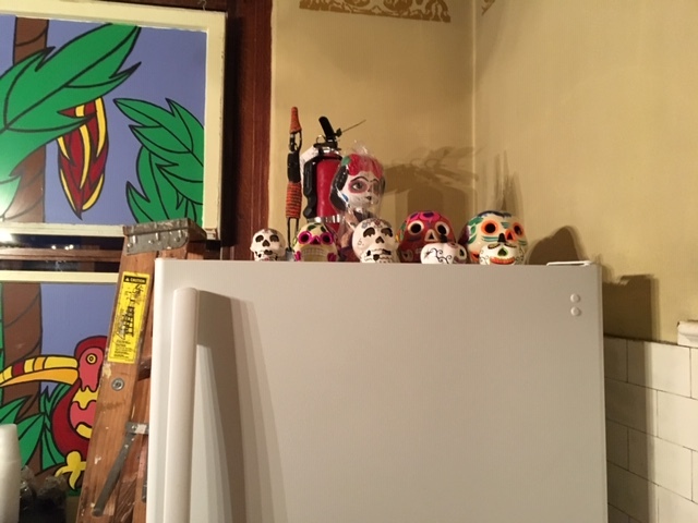 day of the dead skulls The Parador Inn