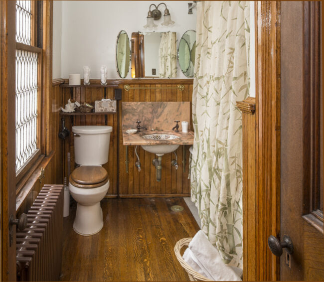 Oleander bath woodwork refinished